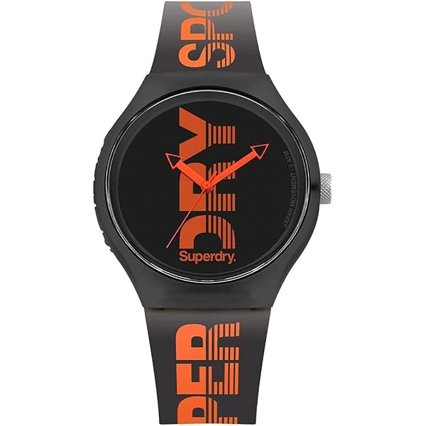 Superdry Uomo Analogco Al Quarzo Orologo Con Slcone Braccale