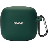 Coverzone JBL Tune Flex 2 ile Uyumlu Kulaklık Kılıfı Kancalı Kılıf Darbeye Dayanıklı Silikon Yumuşak Koruyucu Toz ve Kirden K