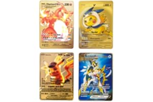 Vicyol S&D Cartas Coleccionables de Juego. Tarjetas Metálicas Doradas de Colección. Cartas Oro V, VMAX y GX.
