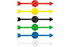 CRLLDPM 24 Stück Pfeil Spiel Zeiger Spinner, 10cm Kunststoff Pfeil Spinner, Brettspiel Spinner, Pfeil Spinner Set aus Kunststoff, Für Spiele und Unterricht (6 Farben)