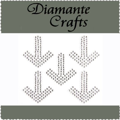 5 Clear Arrows Diamante Vajazzle Rhinestone Gems - created exclusively for Diamante Crafts