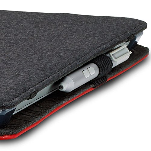 Maroo Folio Kunstledertasche für Microsoft Surface Pro 3 schwarz/rot - 3