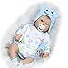 Produktbild NPKDOLL Reborn Baby Doll Kleinkind Puppe Reborn Babypuppe Silikon Neugeborenes Junge 22 Zoll 55 cm