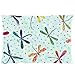 Produktbild Square Throw Pillow Case Decorative Pillow Cover Zippered Pillowcase With Colorful Dragonfly Pattern 20"x 30" Inch(Twin Sides)