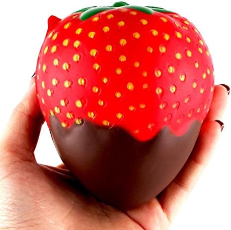 SMett Jumbo Slow Rising Squishies Charms Kawaii Squishies Cream Scented Toys For Kids and Adults (Chocolate Strawberry)