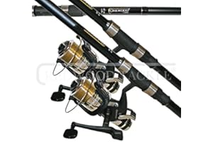 OAKWOOD Carp Combo 2.75tc Rod X 2 & Single Bait Runner Reel With Line X 2 Fishing