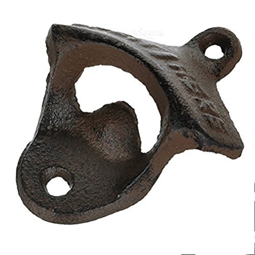 PIXNOR Klassisch Wand Befestigt Flaschenöffner Vintage-Stil (braun)