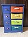 Produktbild Home Delights Blau Bunten Retro Stauraum Schrank Kommode Kinder Möbel Schrank