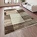Produktbild Paco Home Designer Teppich Kurzflor Wohnzimmer Meliert Karo Muster In Braun Beige Creme, Grösse:160x220 cm