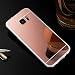 Produktbild Hülle Kompatibel mit Samsung Galaxy S6 Edge Plus Spiegel Hülle Mirror Silikon Glitzer Cool Bling Kristall Strass Diamant Hülle TPU Soft Flex Hybrid Case Cover Etui Hülle Galaxy S6 Edge Plus,Rose
