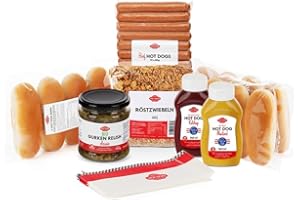 ‎HOT DOG WORLD HOT DOG WORLD- Hot dog Set "American Style" (BEEF, 41-teiliges Set) für 12 Hot Dogs