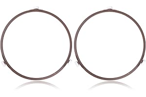 LASUROA Anello di Ricambio Piatto Girevole per Microonde, 18,9 cm Anello Interno Rotante Plastica Resistente con Rulli da 14 mm Supporto Universale per Vassoio in Vetro