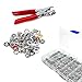 Produktbild 120 Stück 9,5 mm Poppers Zinken offener Ring Druckknöpfe den einschreibungsknopf Fastners Ring mit Zange von trimmen Shop®