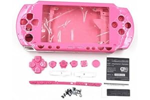 GGZONE Alloggiamento di Shell con pulsanti cacciaviti per Sony PSP 1000 1001 1002 1003 1004 fat Phat PSP Pink