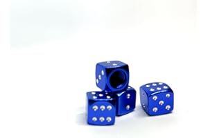 TAHOES LUXE TAHOES 4X Tapones de válvula - Set de Tapas metálicas para válvulas de Ruedas - Tapas neumáticos de Bicicleta, coche y motocicleta (Azul)