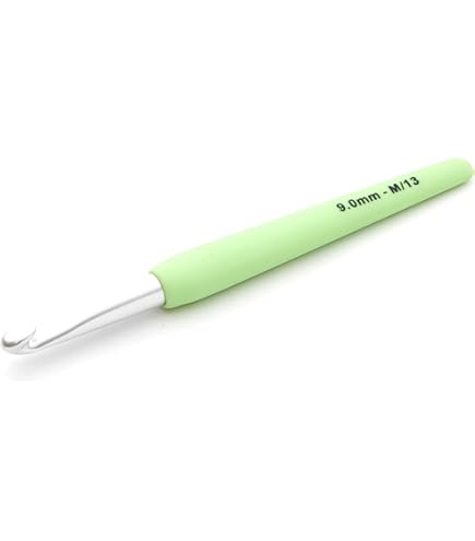 KnitPro Waves Haaknaalden – 5mm haaknaald, ergonomische zachte handgrepen, zachte rubberen grip voor artritische handen, lichte en comfortabele haaknaalden voor breien