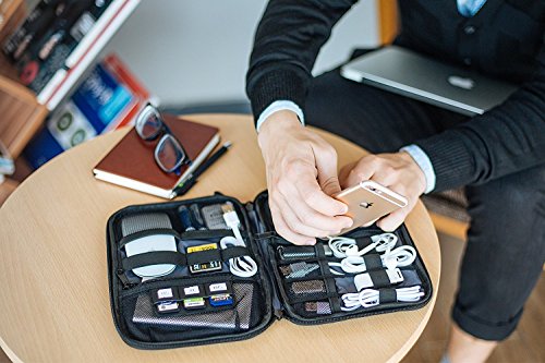 BAGSMART Universeller Elektronikzubehör-Reisekasten für Energy-Banks, USB Drive Shuttle, Kabel - 3