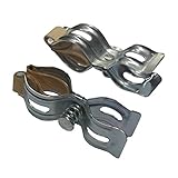 (Paar), mit Ledereinsatz Pumpenhalter-Klemme (Paar), mit Ledereinsatz, verzinkt