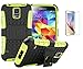 Produktbild ISENPENK Samsung Galaxy S5(2014)/G900F Stand Case mit Panzerglas Schutzfolie,TPU+PC Ultra Slim Silikon Tough Rugged Dual-Layer Hardcase with Built-in Kickstand Thin Schutzhüllen,Wasserdicht Shockproof Anti Slip Protection Hülle Tasche für Samsung Galaxy S5(2014)/G900F 5.1Zoll-[grün]+Panzerglas/Schutzfolie/Displayschutzfolie