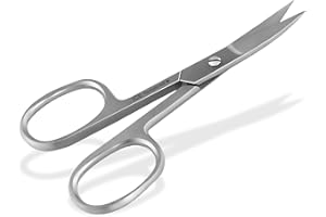 INSTRUMENTENRW Ciseaux à ongles pour gauchers en acier inoxydable avec lame légèrement incurvée pour couper les ongles des mains et des pieds 9 cm