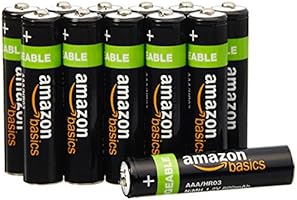 AmazonBasics Vorgeladene Ni-MH AAA-Akkus - Akkubatterien, 800 mAh, 12 Stck (Batterienfolie kann vom Produktfoto abweichen)