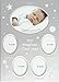 BabyRice My Magical First Year Photo Timeline Stage Frame (Silver White)