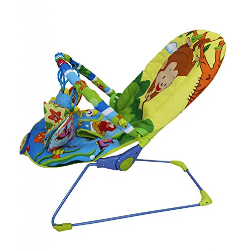 Vibrierende Babyschaukel mit Musikfunktion – verstellbarer Schaukelsitz mit einem Bogen und Lernspielzeugen - 2