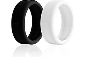 Ainiv 2 Pack Silicone Ring Cover Compatible with Gen 4 or Gen 3, Anti-Scratch Elastic Silicone Ring Protector, Men Women Working Out Gym(Black&White-S)