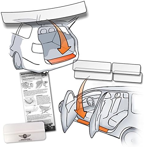 Set Fit Sill Paint Protection Film Set Suitable for Mitsubishi Space Star/Mirage (2012 Onwards) and all 4 Door Sill Plates/Door Einstiege Transparent 150 µm