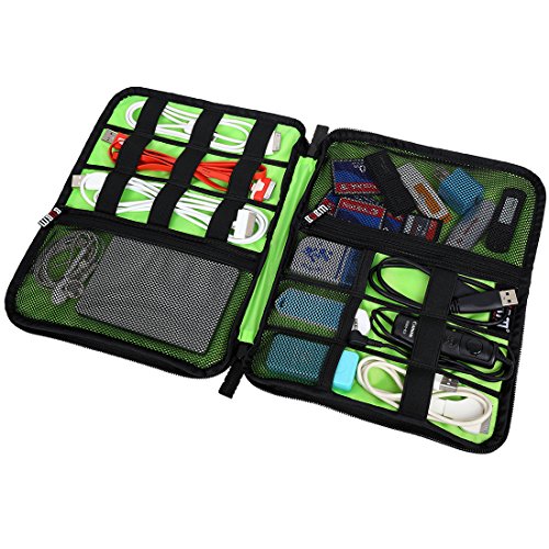 Damai Universal Kabelbeutel für Elektronikzubehör Wie USB Drive Treiber Beutel Tasche Reise Urlaub Faltbar (große-Rotrosa) - 4