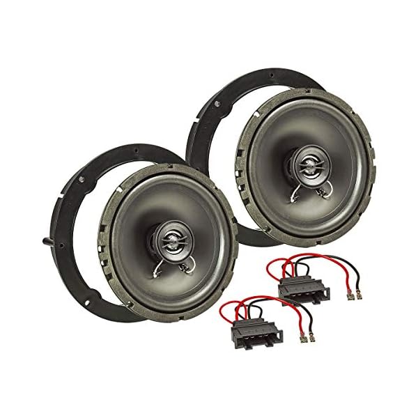 tomzz Audio 4057-006 Lautsprecher Einbau-Set passend für VW Golf 4 5 6 7 Polo Passat Up Amarok Jetta Lupo EOS 165mm Koaxial System TA16.5-Pro