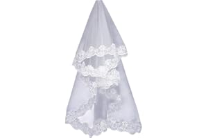 ‎UYRVAPE UYRVAPE Kurz Hochzeit Brautschleier, Hochzeitsschleier Brautschleier lang 1.5m Kathedrale Kapelle Brautschleier weißer Brautschleier lang einfach elegant hochzeitszubehör für damen