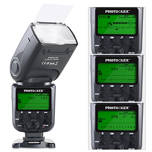 PHOTOOLEX M800N 1   8000s Flash Speedlite Nikon i-TTL   TTL Speedlite pour Nikon D7200 D7100 D7000 D5200 D5100 D5000 D3000 D3100 D300 D300S D700 D600 et d autres appareils photo reflex num  riques  DSLR 