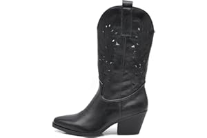 IF Fashion Stivali Stivaletti Texani Cowboy Western Scarpe da Donna Punta Camperos Etnici C19004-4