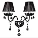 Produktbild GAOJUAN Kristallwandlampe Art Deco Art Nouveau Art Wohnzimmerhintergrundwandlampe Hotelbar-Gangschwarz Führte Kreative Wandlampe,B