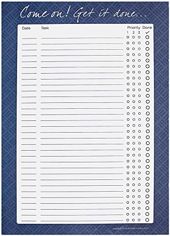 to Do List Notepad A4 - Come on! Get it Done. (Blue)