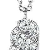 engelsflügel kette mit gravur Kette mit Flügelanhänger Engelsrufer Flügel Kette mit Anhänger für Damen 925er-Sterlingsilber Weiße Zirkonia Länge 40 cm + 4 cm