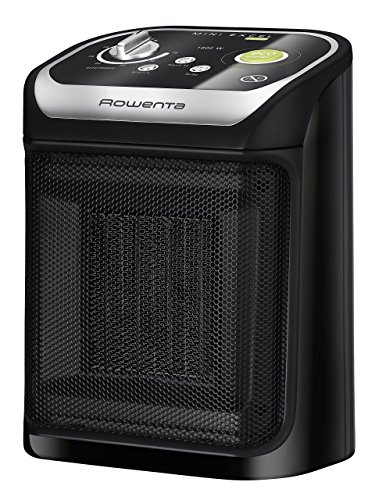 Rowenta Mini Excel Eco SO9265F0 Calefactor cerámico de rápido calentamiento con potencia regulable de 1.000 W 1.800 W, termostato, función Eco, función silence solo 49 dBA (Reacondicionado)