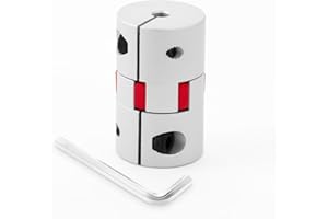 XIKE 1PC D40 L65 8mm to 12.7mm Aluminum Shaft Coupling, Flexible Spider Coupling 8x12.7mm Connector Flexible Coupler for 3D Printer CNC Machine and Servo Stepped Motor