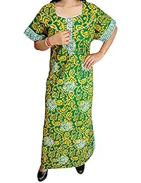 Indiatrendzs Women's Cotton Nighty Printed Nightwear Night dress Free Size