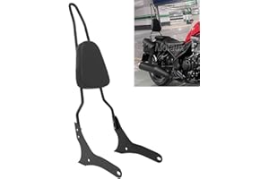 MOTAUX Passenger Sissy Bar Tall Rear Backrest Fit for Honda Rebel 500 CMX500 / Rebel 300 CMX300 2017-2025, Black