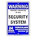Produktbild KellySigns Blaues Warnschild mit ACS Sicherheitssystem, Video-Alarm, kabellos, elektronische Überwachung, 24 Stunden Polizei, Lieferhinweis, Aluminium, 20 x 30 cm