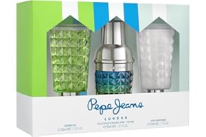 ‎PEPE JEANS Pepe Jeans Cocktail Edition For Him Parfüm Herren Geschenkset aus 3 Teilen mit Eau de Toilette 30ml After Shave 50ml und Duschgel 50ml Set mit Herren Parfüm mit Zitrusfrücht, Holz und Gewürz Duftnote