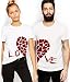 Young Trendz Love Heart Printed Bio-wash Couple Tshirt RS.599.00