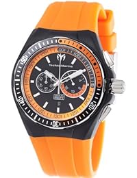 Technomarine 110020 - Reloj cronógrafo de cuarzo para hombre con correa de silicona, color naranja