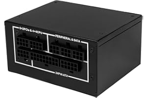 CWT CSN650M 650W Fully Modular Low-Noise SFX Power Supply (Dual 6 + 2 PCI-e Connectors, Japanese 105°C-Rated Capacitor, 80 Plus Gold Efficiency) | Black