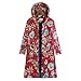 Produktbild i-uend 2019 Damen Mantel, Frau Große Größe Volksbrauch Lose Baumwolle Lange Ärmel Mit Kapuze Strickjacke Mittlerer Langer Winter Damen Winterjacke Wintermantel Outwear Winter Warm Jacke