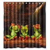 WYFCC Personal de la Cortina de Ducha Rana Mono Personalizado Polyester 167cm x 183cm.