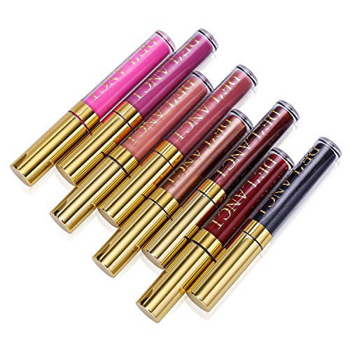 DE’LANCI Metallic Matt Flüssig Lippenstift Lip Gloss Wasserdicht Langlebig Lip Kit 8Pcs / Set - 8
