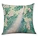 Produktbild ABsoar Kissenbezug Pfau Blumendruck Pillow Case Sofa Taille Throw PillowCover Kissenbezug Home Decor(Kissen ist Nicht im Preis inbegriffen)